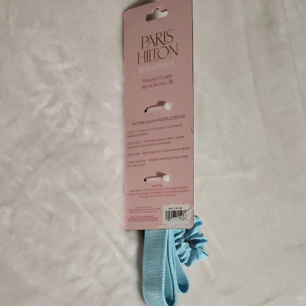 Paris Hilton Light Blue Bungee Dog Leash